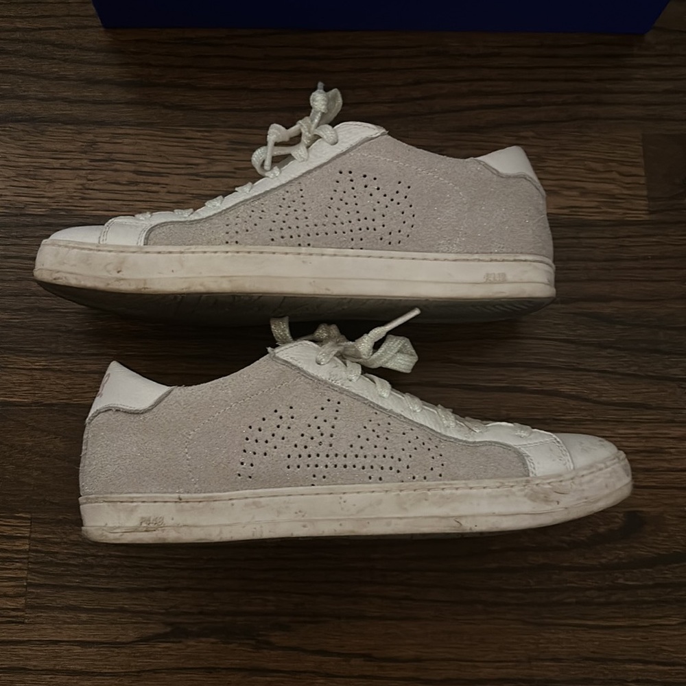 P448 glitter white sneakers